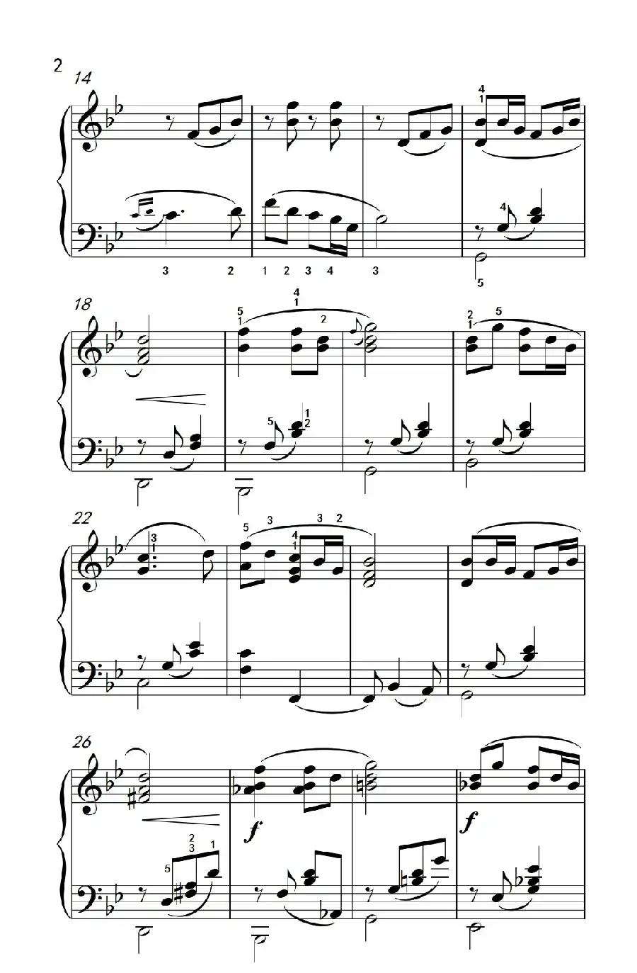 映山红（约翰·汤普森 成人钢琴教程 第三册）