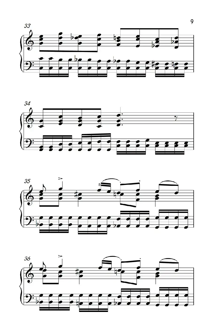 莫什科夫斯基 钢琴练习曲(第四首)