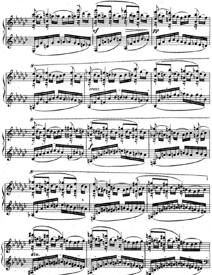 拉赫玛尼诺夫 音乐瞬间 Op.16 No.2 降e小调