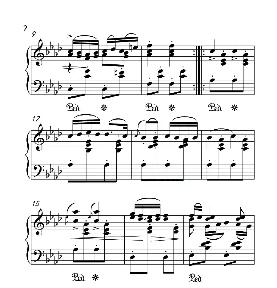 第六级 音乐瞬间（中国音乐学院钢琴考级作品1~6级）