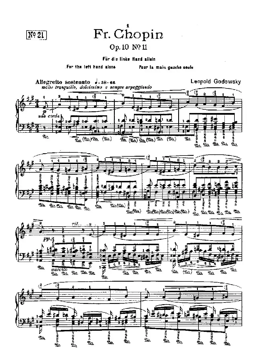 53首以肖邦练习曲为素材而作的练习曲（No.21）