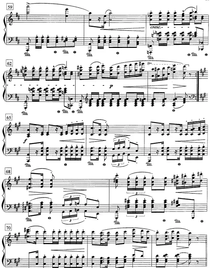 钢琴教程第八级 中外乐曲（A大调波兰舞曲 Op.40 No.1）