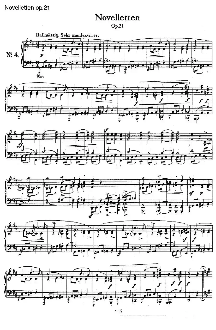 Novelletten Op.21（4）