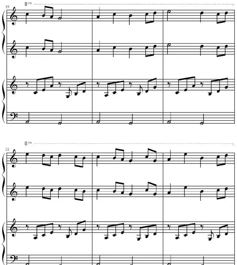 星月神话(四手联弹)