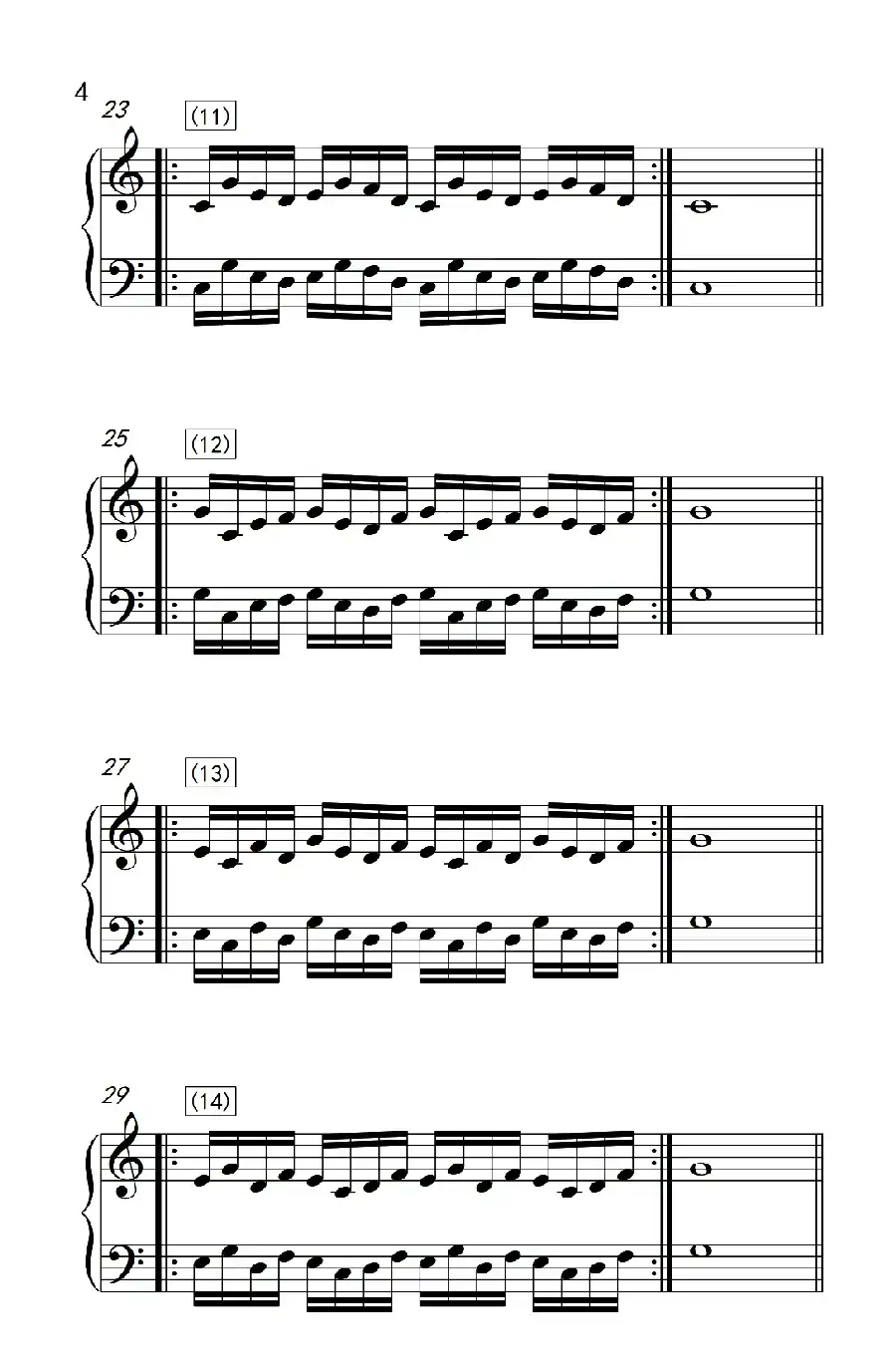 八.提高速度.增强手指灵活性的练习37(儿童钢琴手指练习 1)