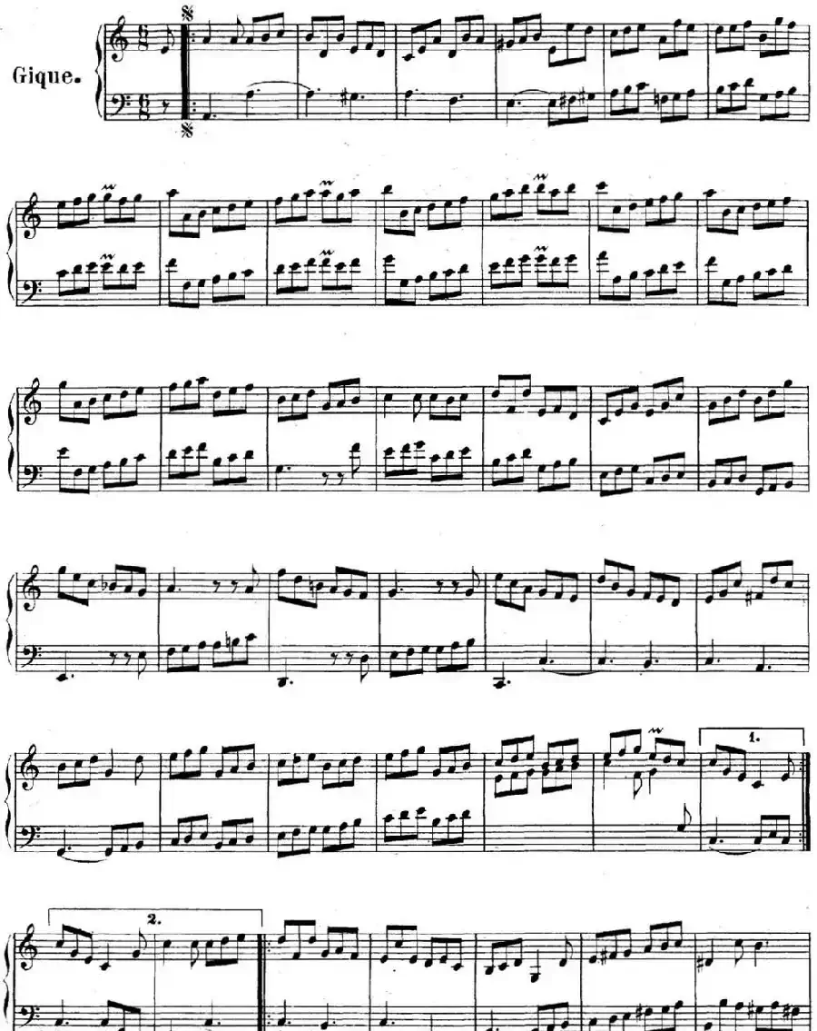 英国组曲No.2 巴赫 a小调  2nd Suite BWV 807