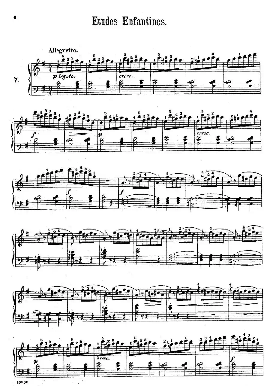 Etudes Enfantines Op.37（儿童钢琴练习曲 第7——10首）