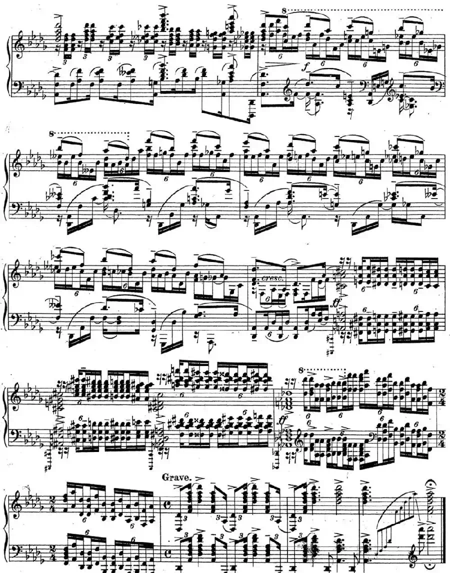 拉赫玛尼诺夫 钢琴前奏曲24 降D大调 Op.32 No.13