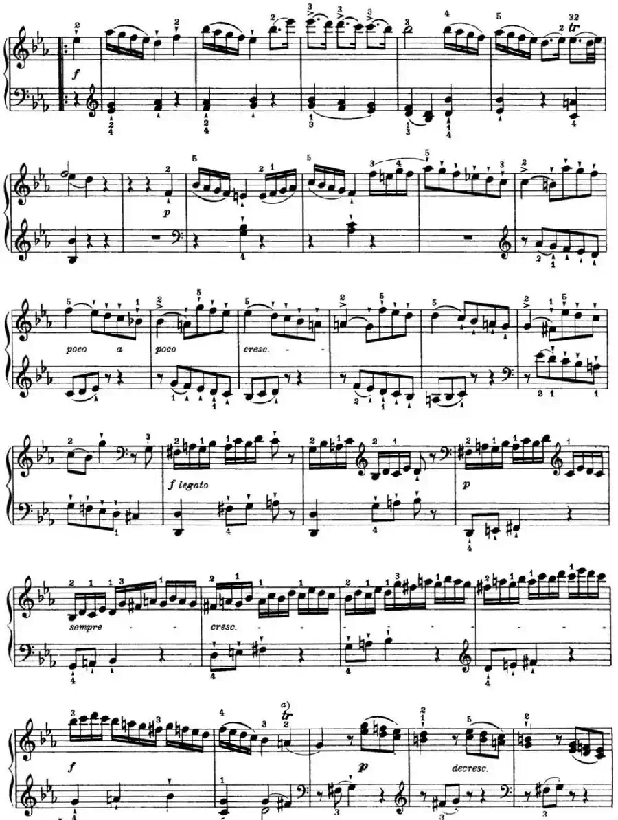 海顿 钢琴奏鸣曲 Hob XVI 20 in C minor