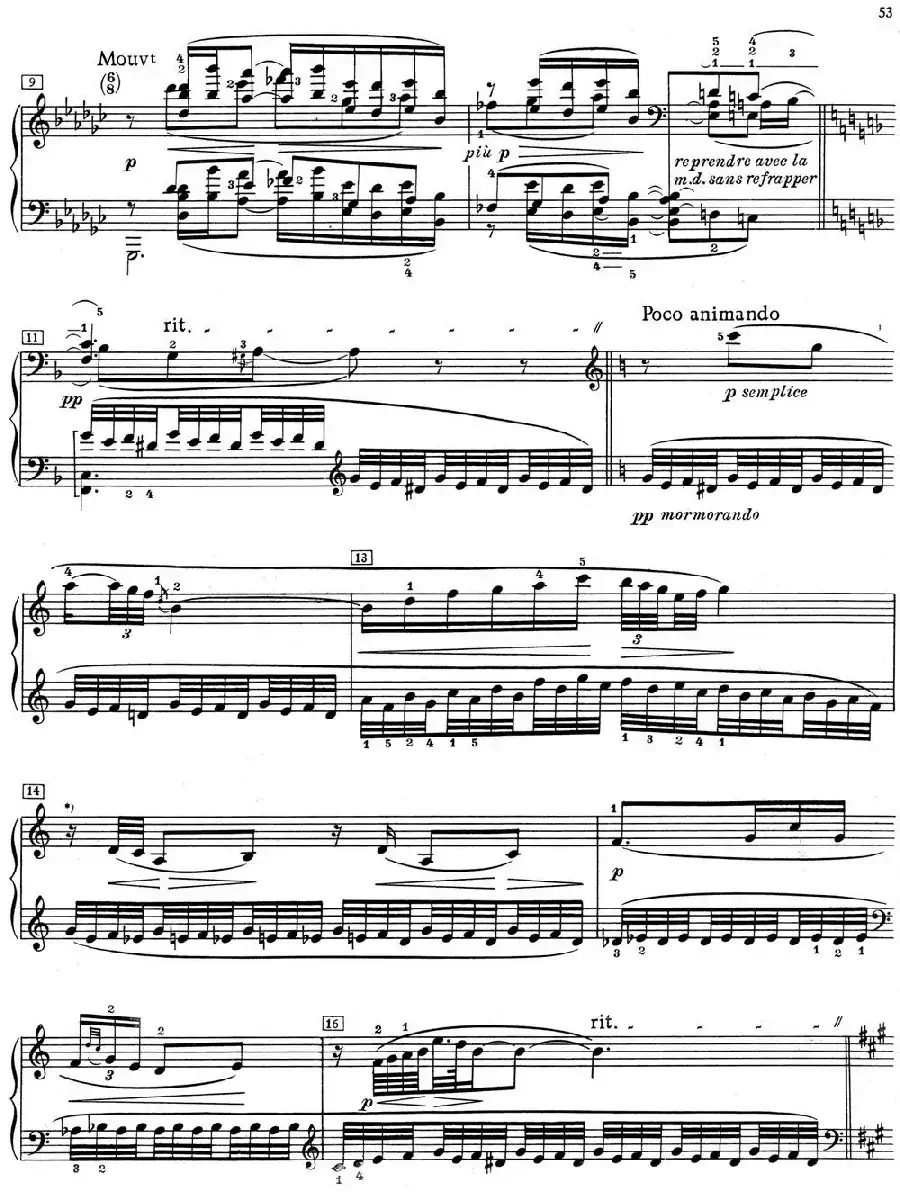 德彪西12首钢琴练习曲（8 装饰音练习v1.0 agréments）