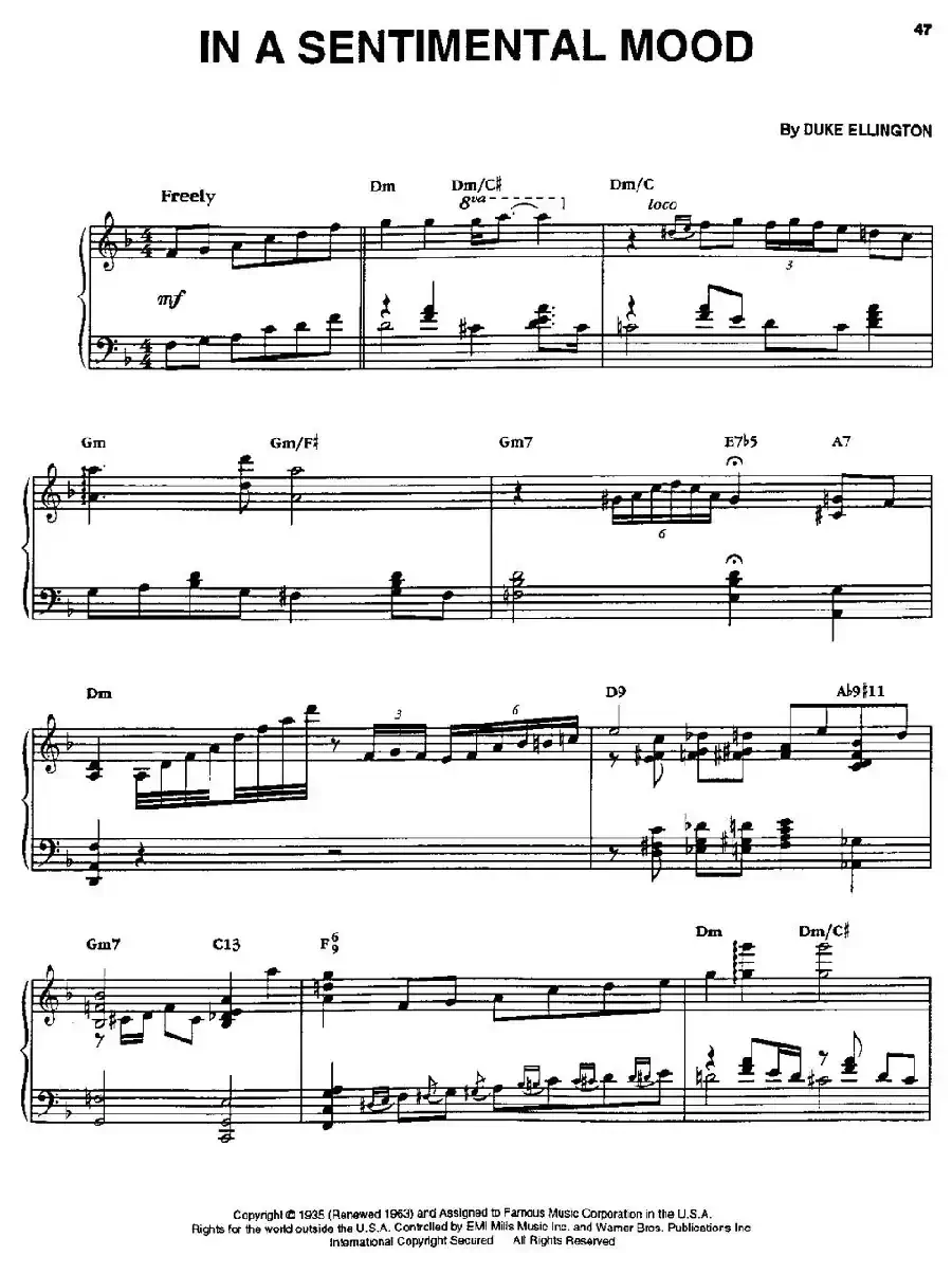 IN A SENTIMENTAL MOOD