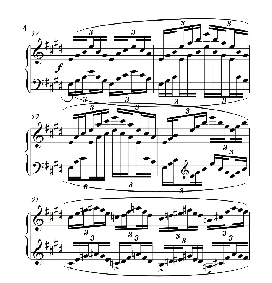 第四级B组 练习曲(中国音乐学院钢琴考级作品1~6级)