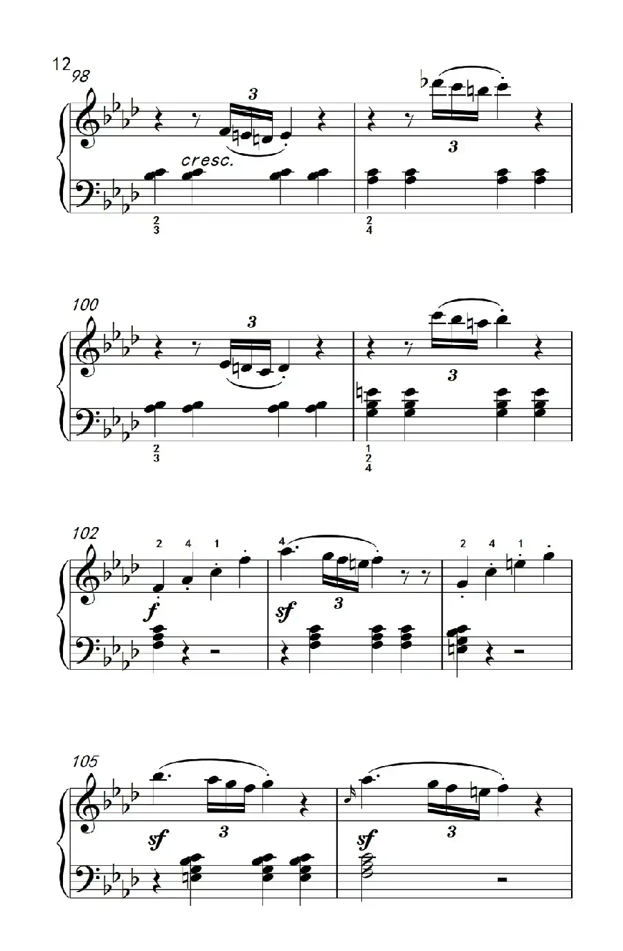 奏鸣曲 Opus 2 Nr.1 第一乐章(贝多芬奏鸣曲集 1)