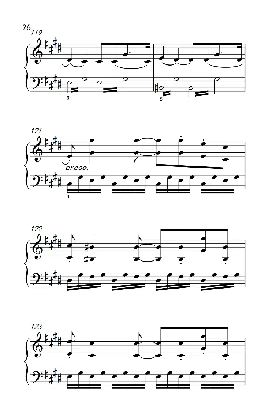 第十四号钢琴奏鸣曲（月光） 激动的急板