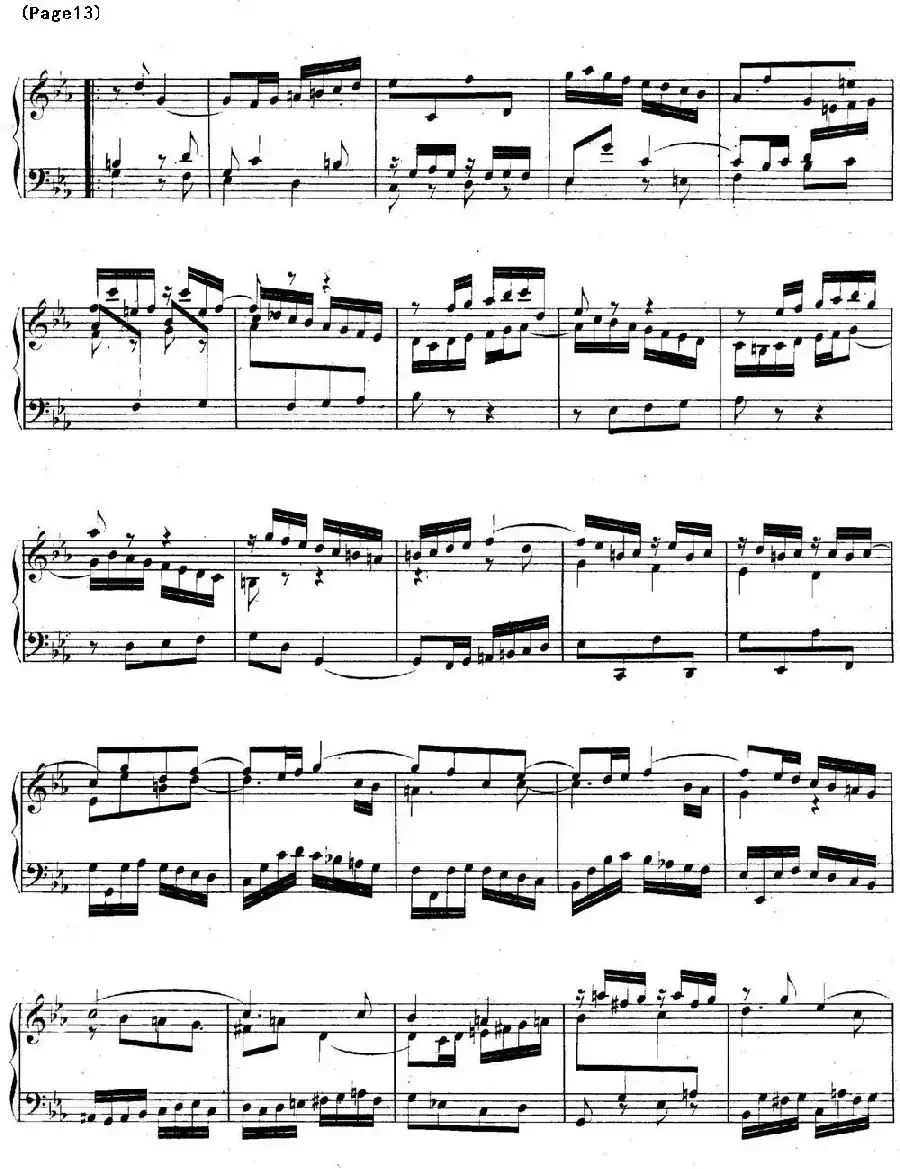 帕蒂塔6首德国组曲（No.2 c小调 巴赫 Partita c Minor BWV 826）