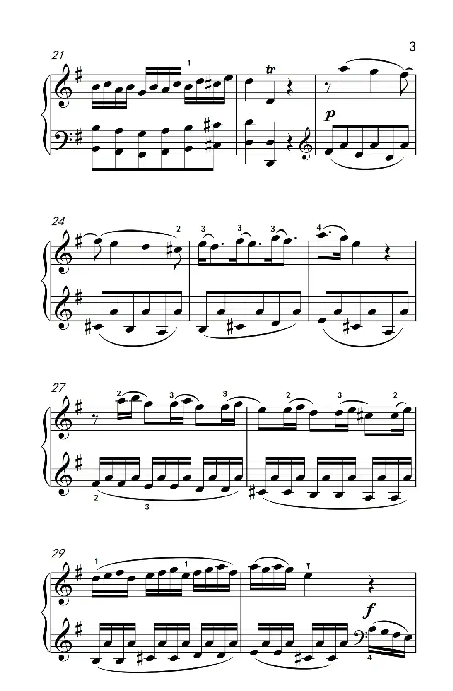 第六级 2.G大调奏鸣曲 莫扎特（中央音乐学院 钢琴（业余）考级教程 4-6级）