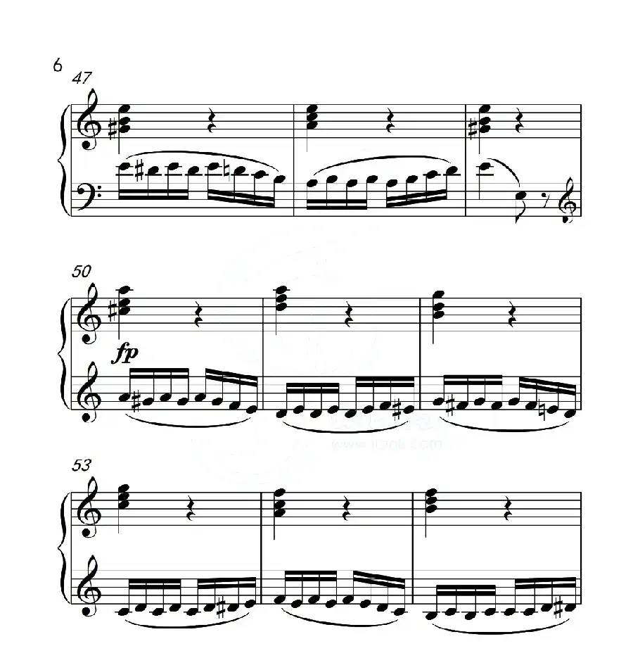 第五级A组 帕格尼尼主题变奏曲（选段）（中国音乐学院钢琴考级作品1~6级）