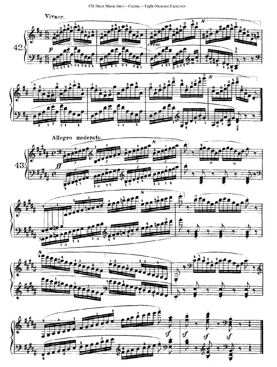 160 Eight- Measure Exercises.Op.821（车尔尼160首钢琴八小节练习曲（36——53））