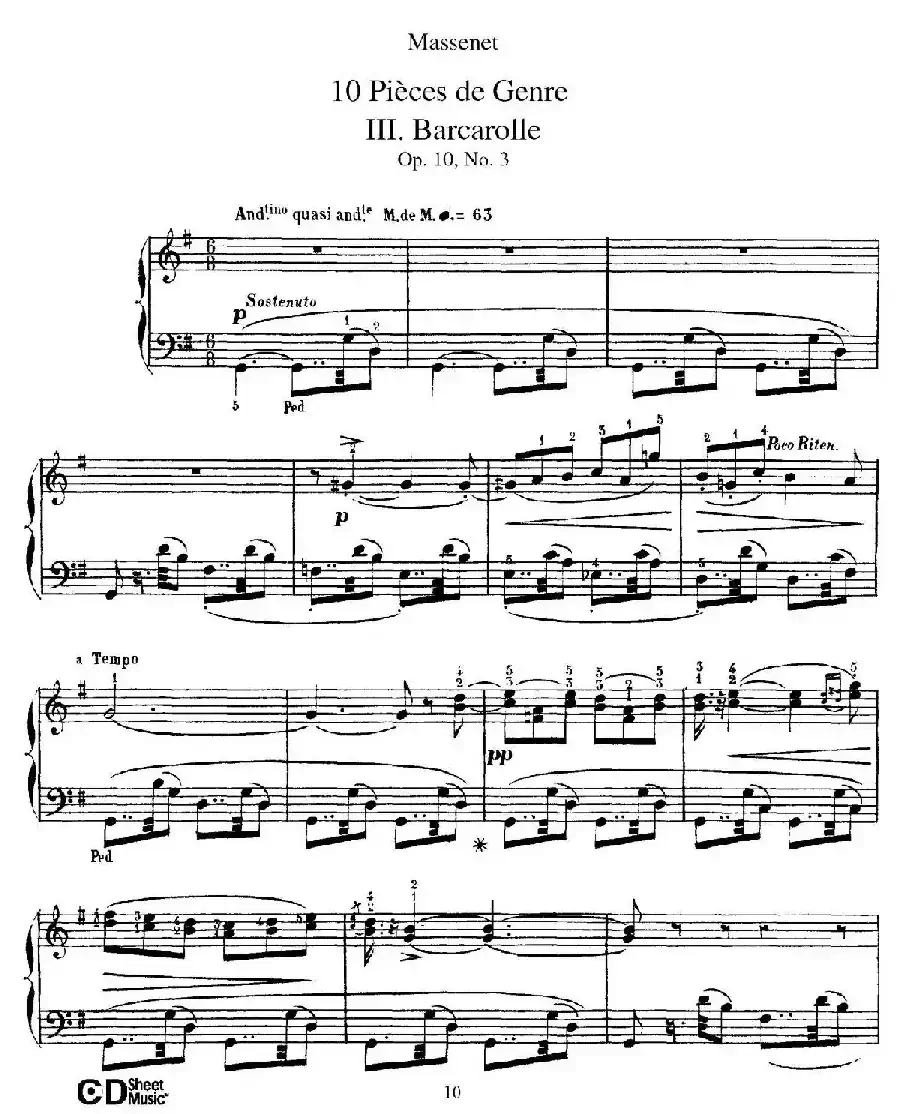 Dix Pièces de Genre Op.10（10首个性小品·Ⅲ）
