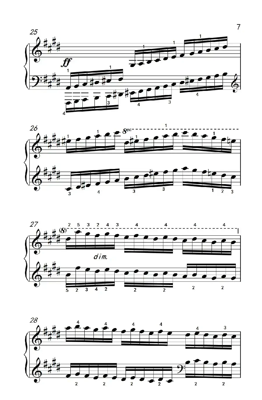 第七级3.练习曲（中央音乐学院 钢琴（业余）考级教程 7-9级）