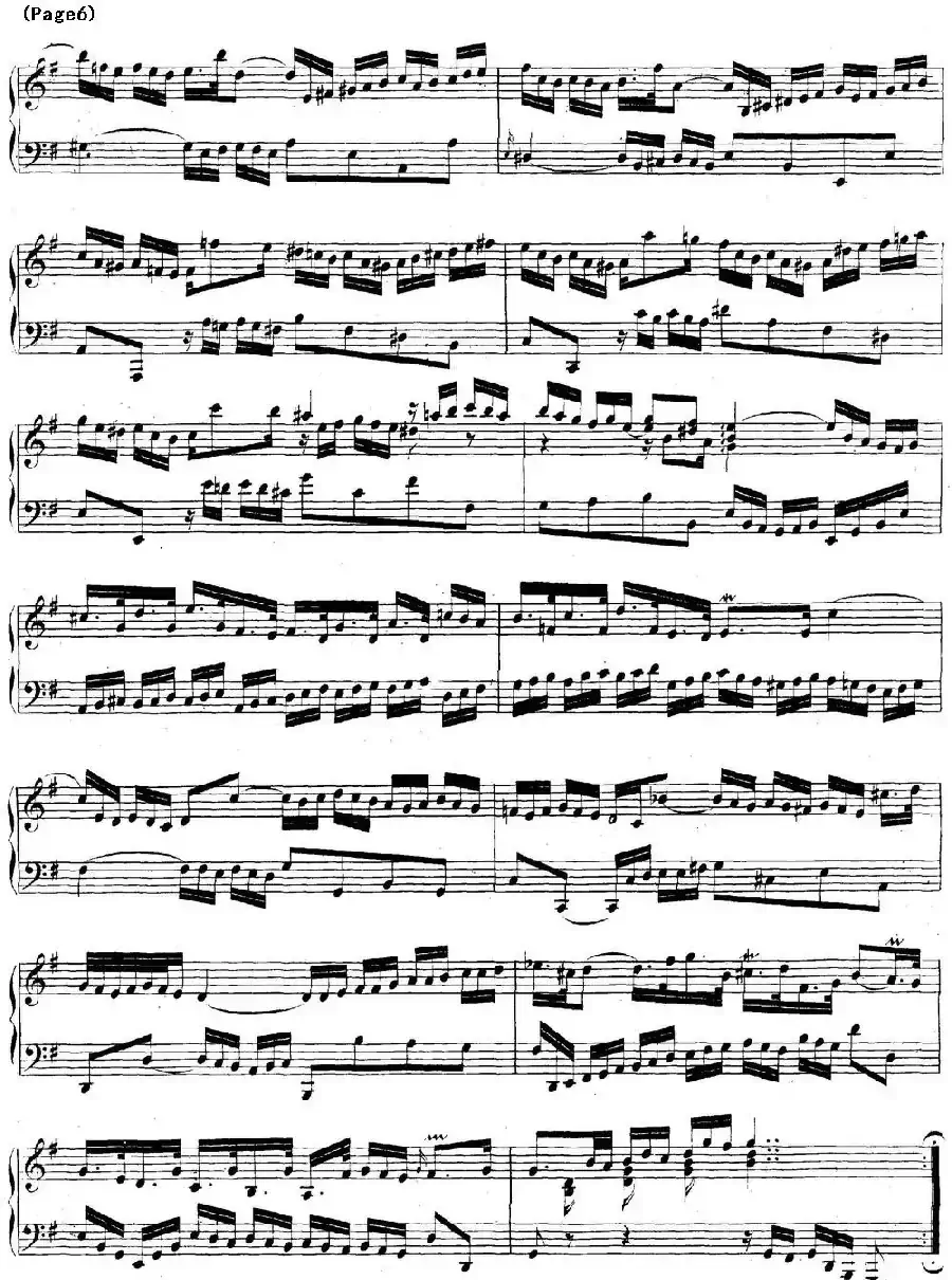 帕蒂塔6首德国组曲(No.5 G大调 巴赫 Partita G Major BWV 829)