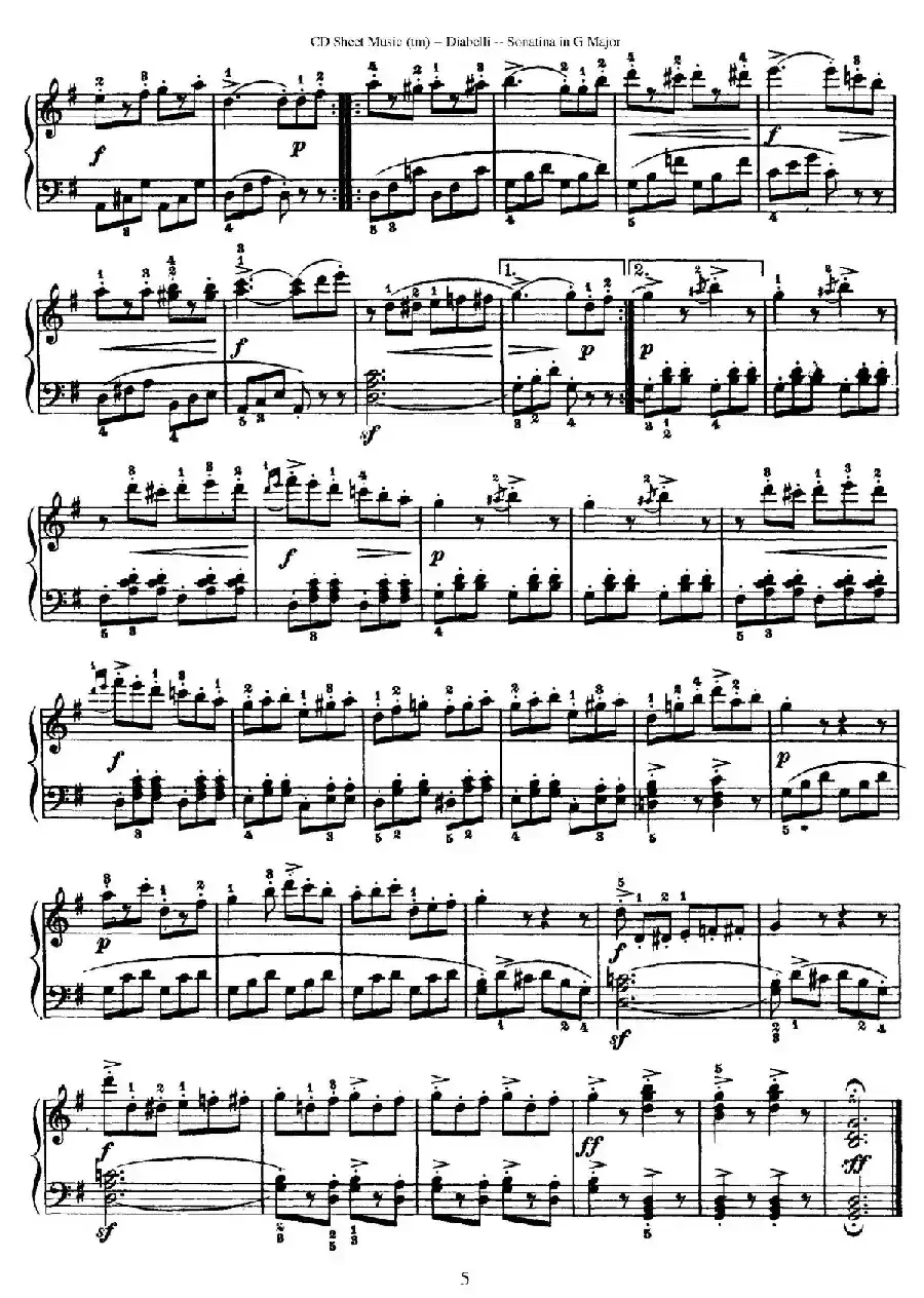 7 Piano Sonatinas Op.168（7首钢琴小奏鸣曲 No.6）