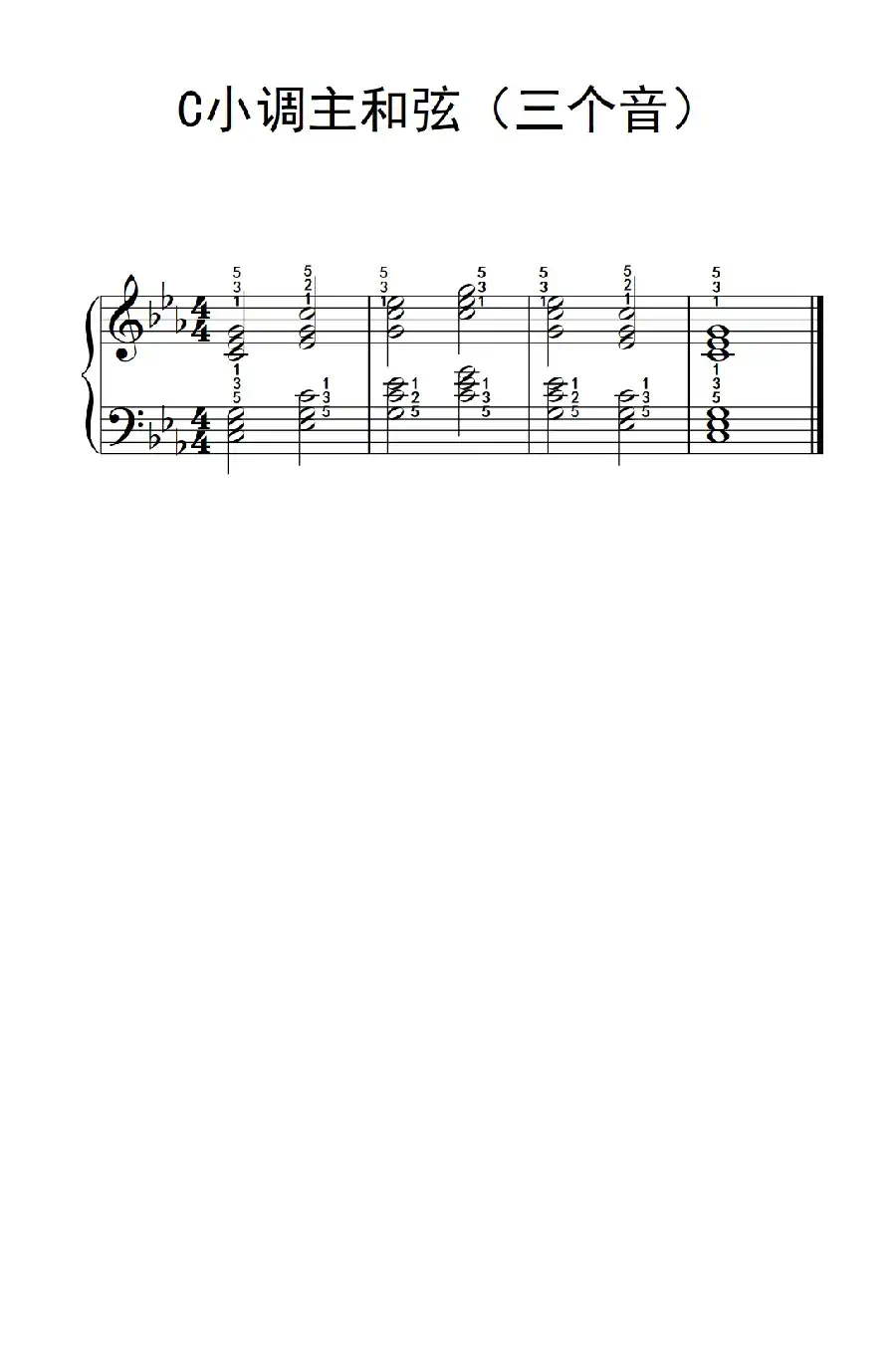 C小调主和弦(三个音)(孩子们的钢琴音阶、和弦与琶音 2)