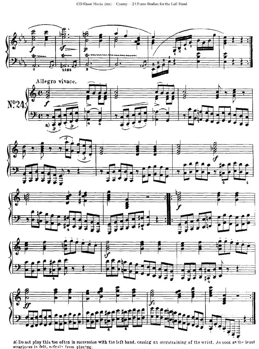 Czerny - 24 Piano Studie(17—24)(车尔尼 - 24首钢琴练习曲)