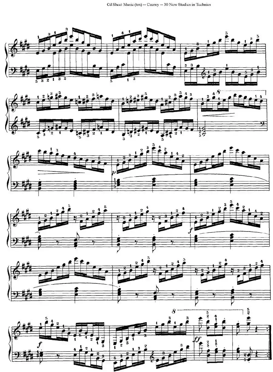 Czerny - 30 New Studies - 15（车尔尼Op849 - 30首练习曲）