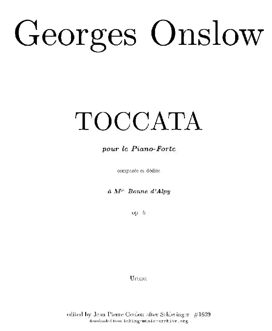Toccata in C Major Op.6（C大调托卡塔）