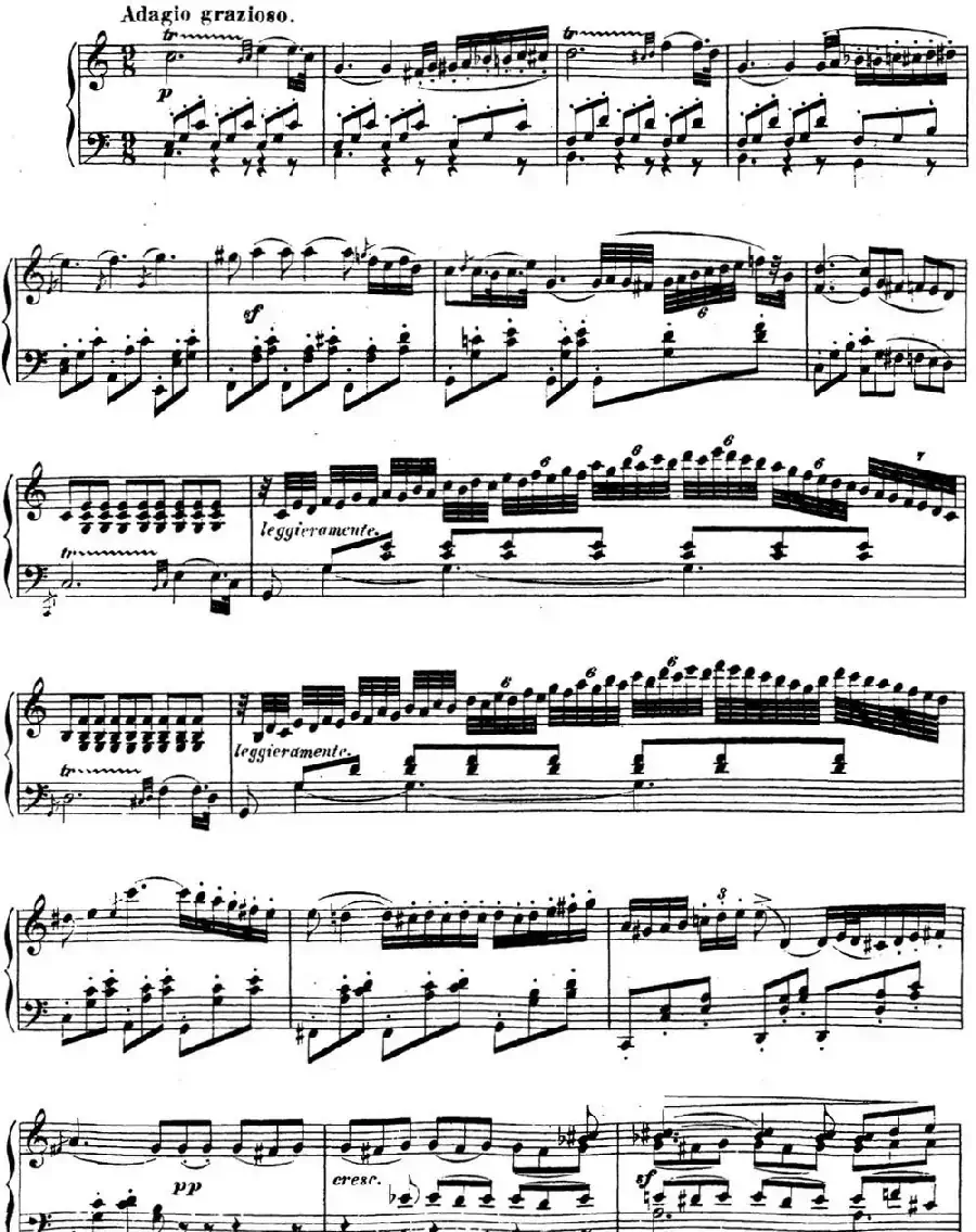 贝多芬钢琴奏鸣曲16 G大调 Op.31 No.1 G major