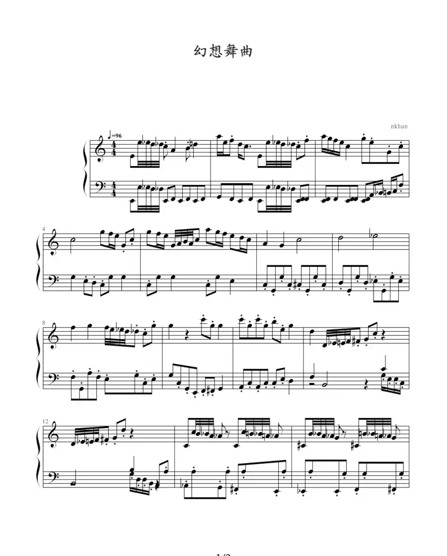 幻想舞曲（nkhun作曲版）