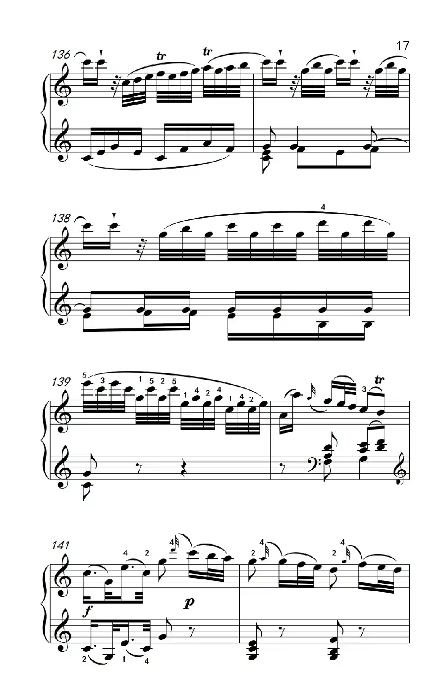 第八级1.C大调奏鸣曲 第一乐章 K.330（中央音乐学院 钢琴（业余）考级教程 7-9级）