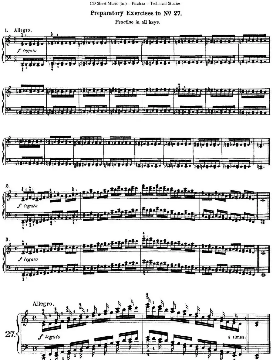 Technical Studies 60 Progressive Exercises（60首钢琴循序渐进练习曲 P31——40）
