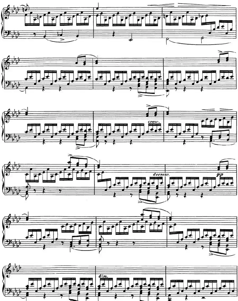 舒伯特f小调即兴曲D.935，Op.142（NO.1）