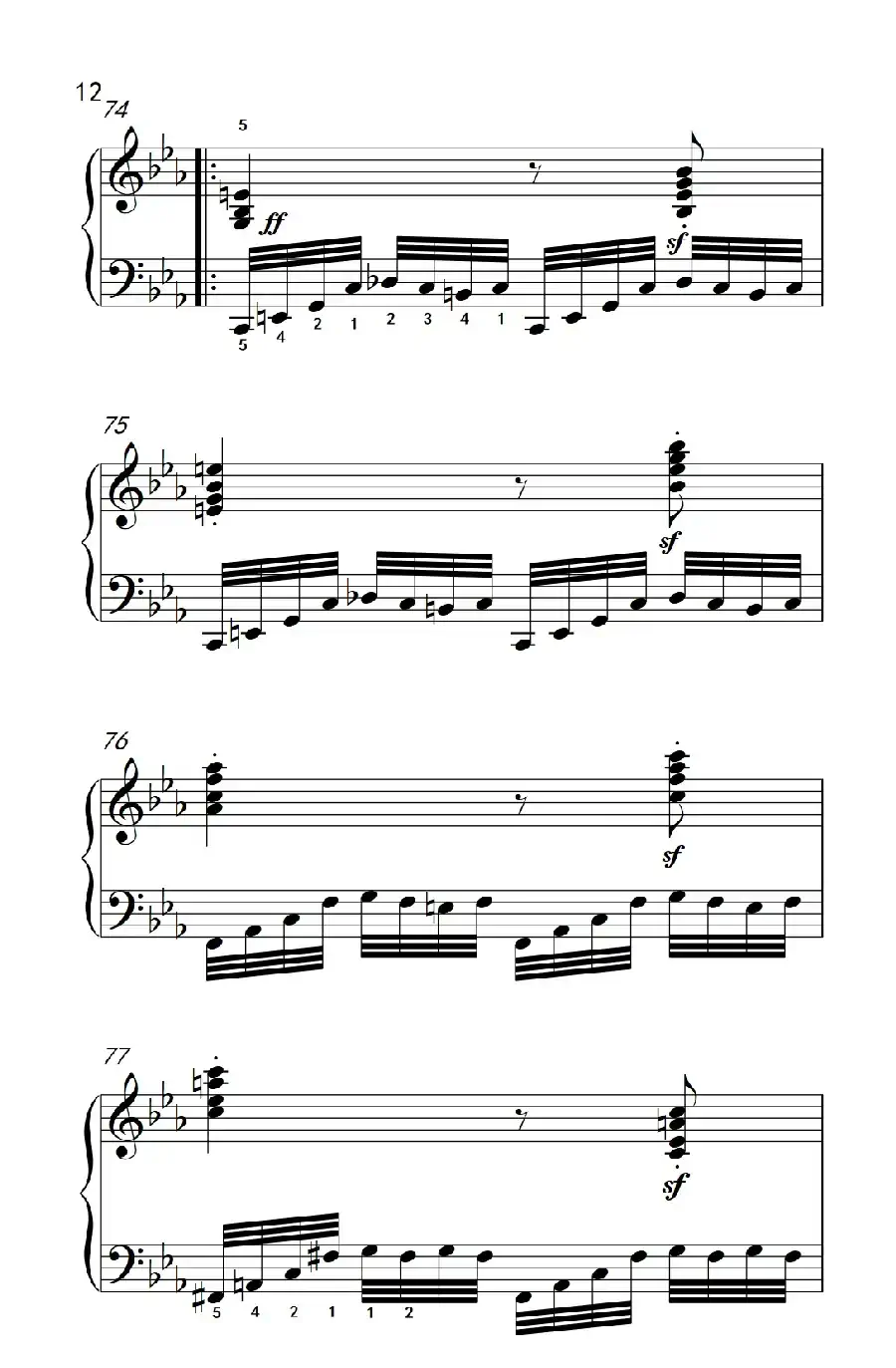 奏鸣曲 Opus 7 第四乐章(贝多芬奏鸣曲集 2)