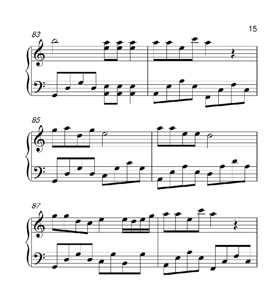 自由飞翔（《弹吧音教》制谱版）