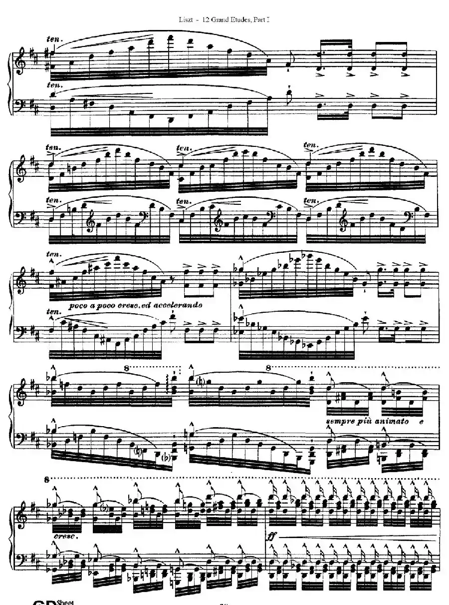 12 Grand Etudes S.137（12首华丽的练习曲·6）