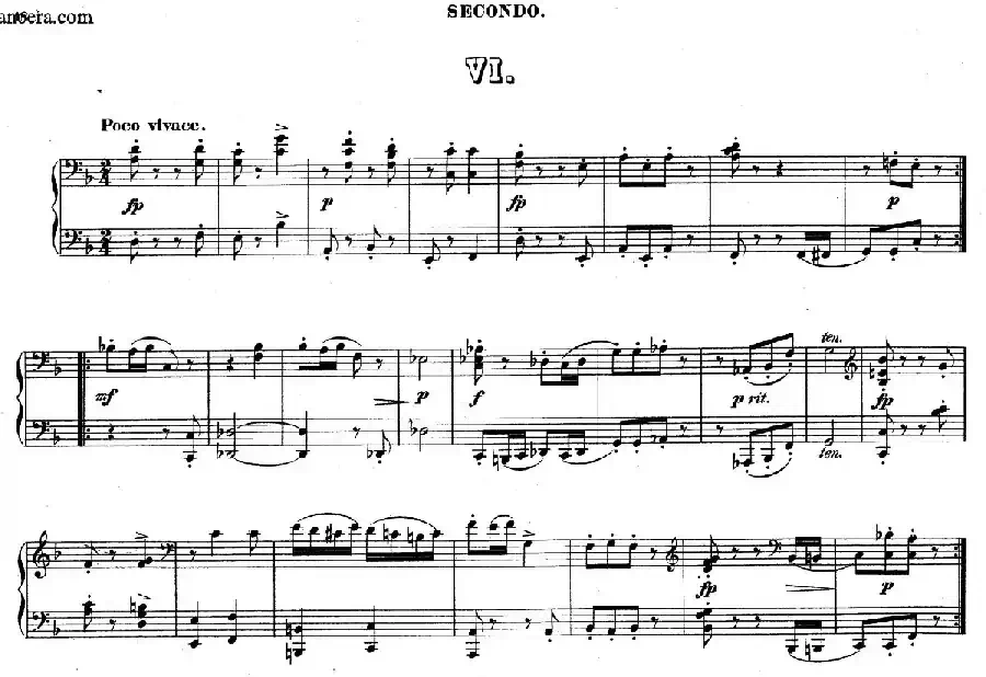 Zwolf Original-Compositionen fur Pianoforte zu 4 Handen Op.57（12首四手联弹小品·6）