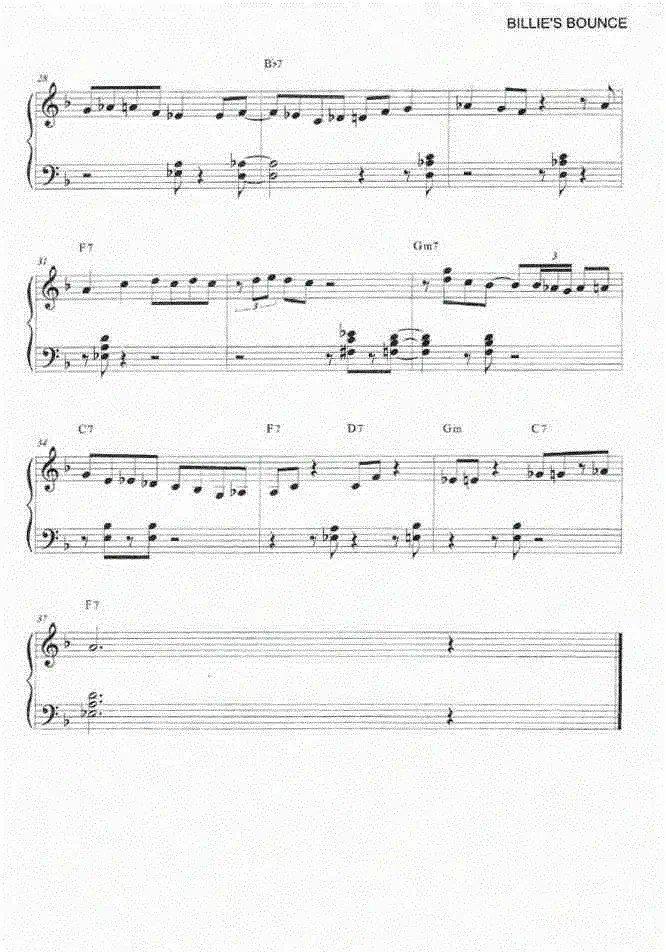 billie's bounce（爵士钢琴）