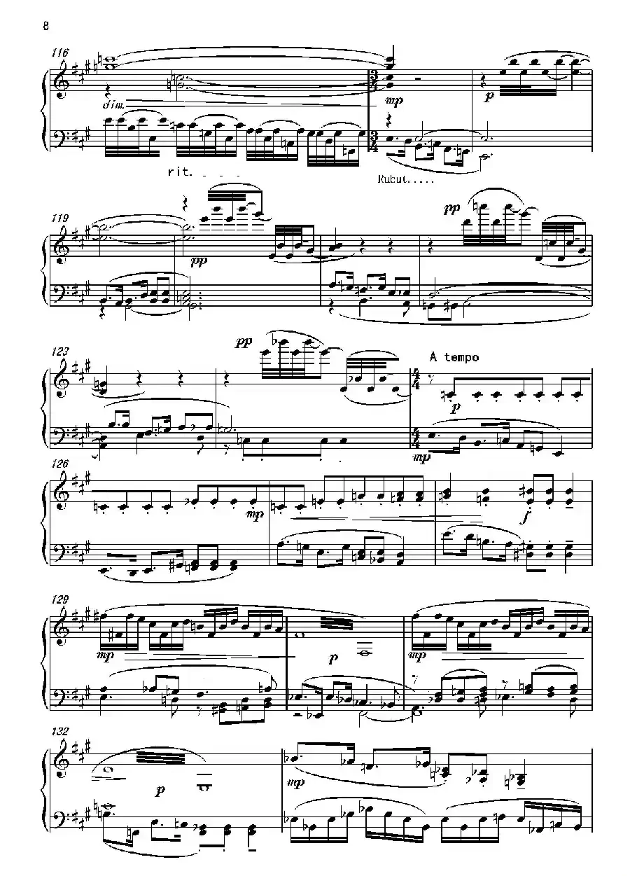 第六钢琴奏鸣曲Piano Sonata No.6（单乐章）