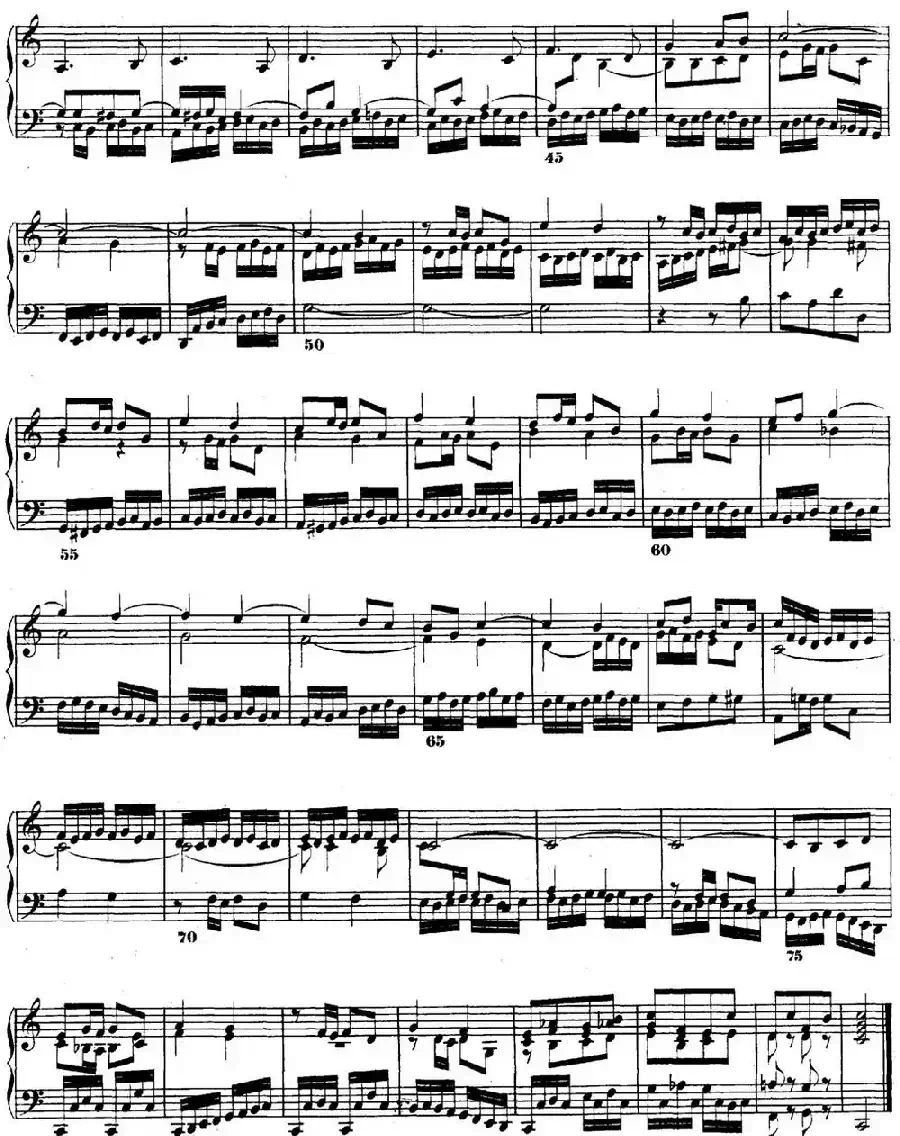 巴赫《平均律钢琴曲集·第二卷》之赋格曲(NO.1)