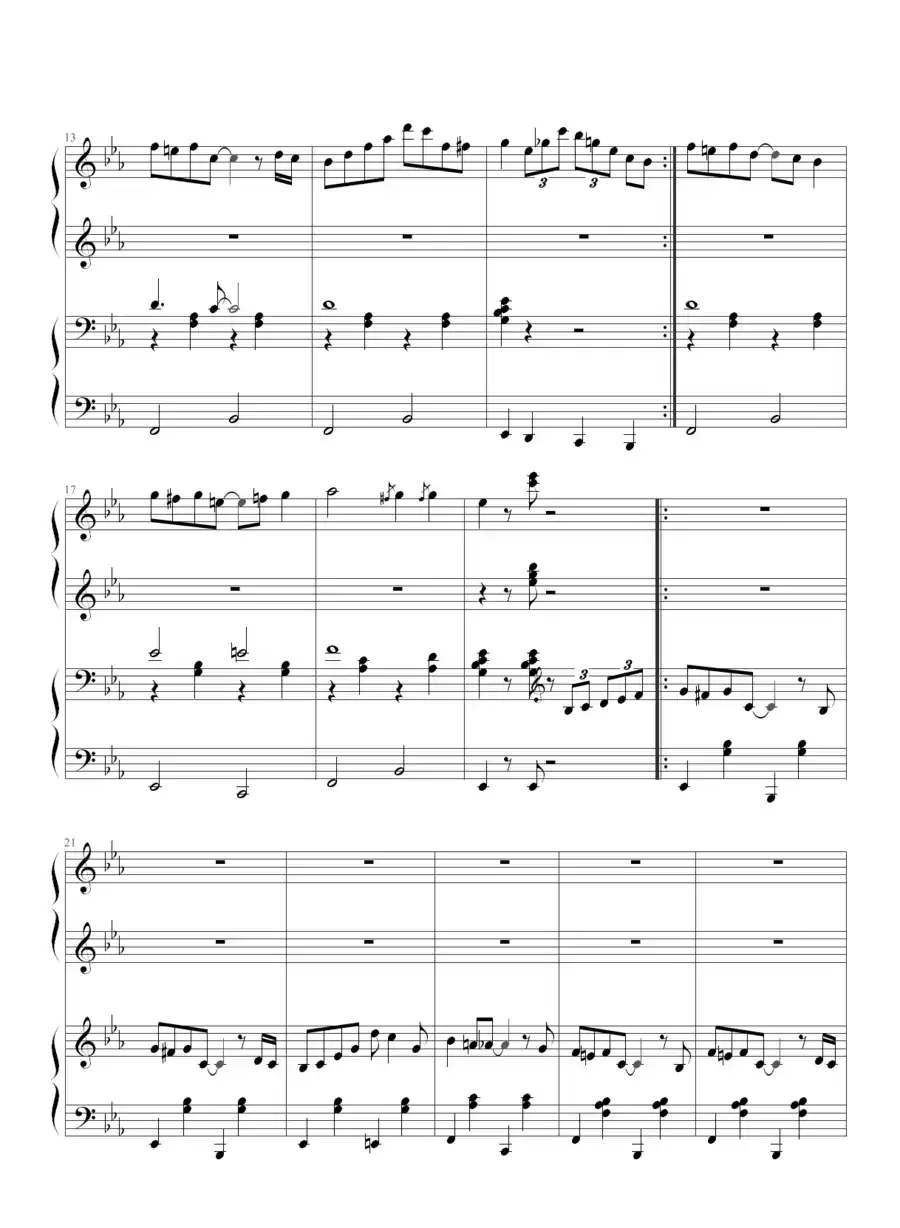 小兔来了（四手联弹）