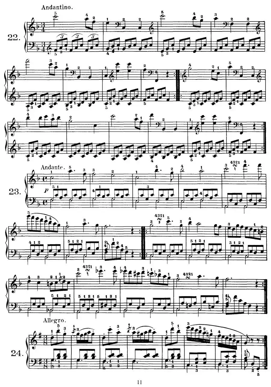 Czerny - 100 Progressive Studies Op.139（22—36）