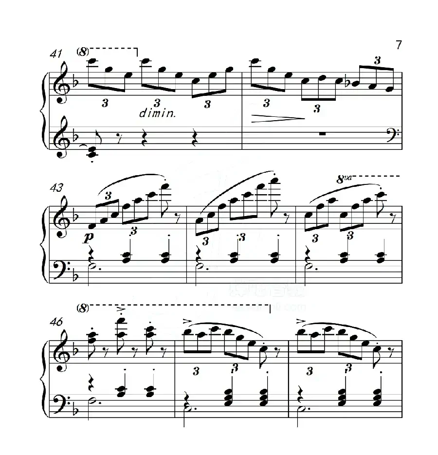 第五级B组 练习曲(中国音乐学院钢琴考级作品1~6级)