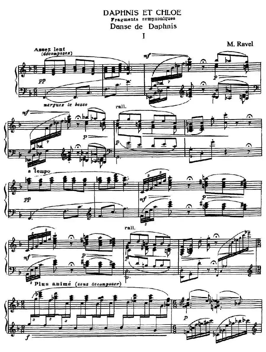 Daphnis et Chloe（达夫尼斯与赫洛亚）（Ⅰ）