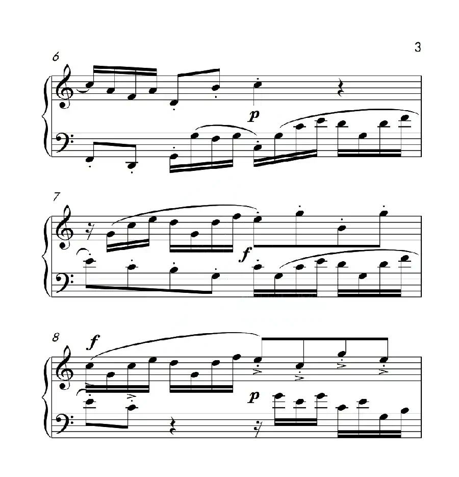 第六级B组 二部创意曲（中国音乐学院钢琴考级作品1~6级）