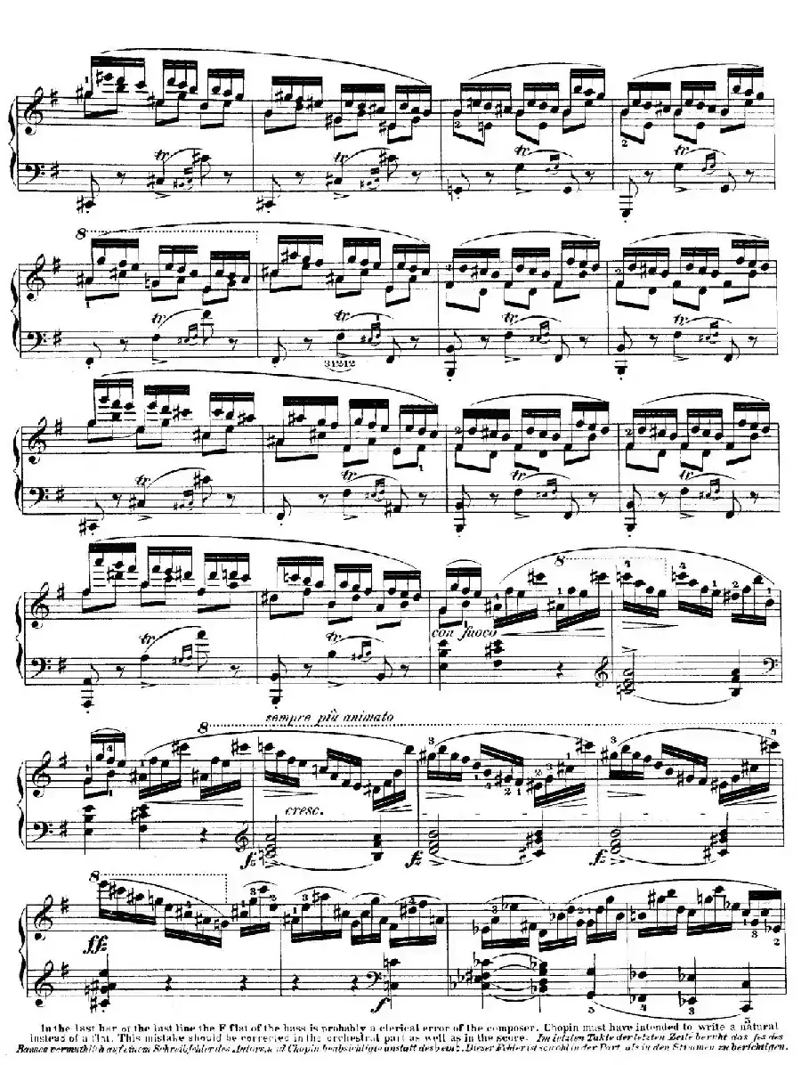 e小调第一钢琴协奏曲 Op.11（钢琴独奏版·第一乐章）