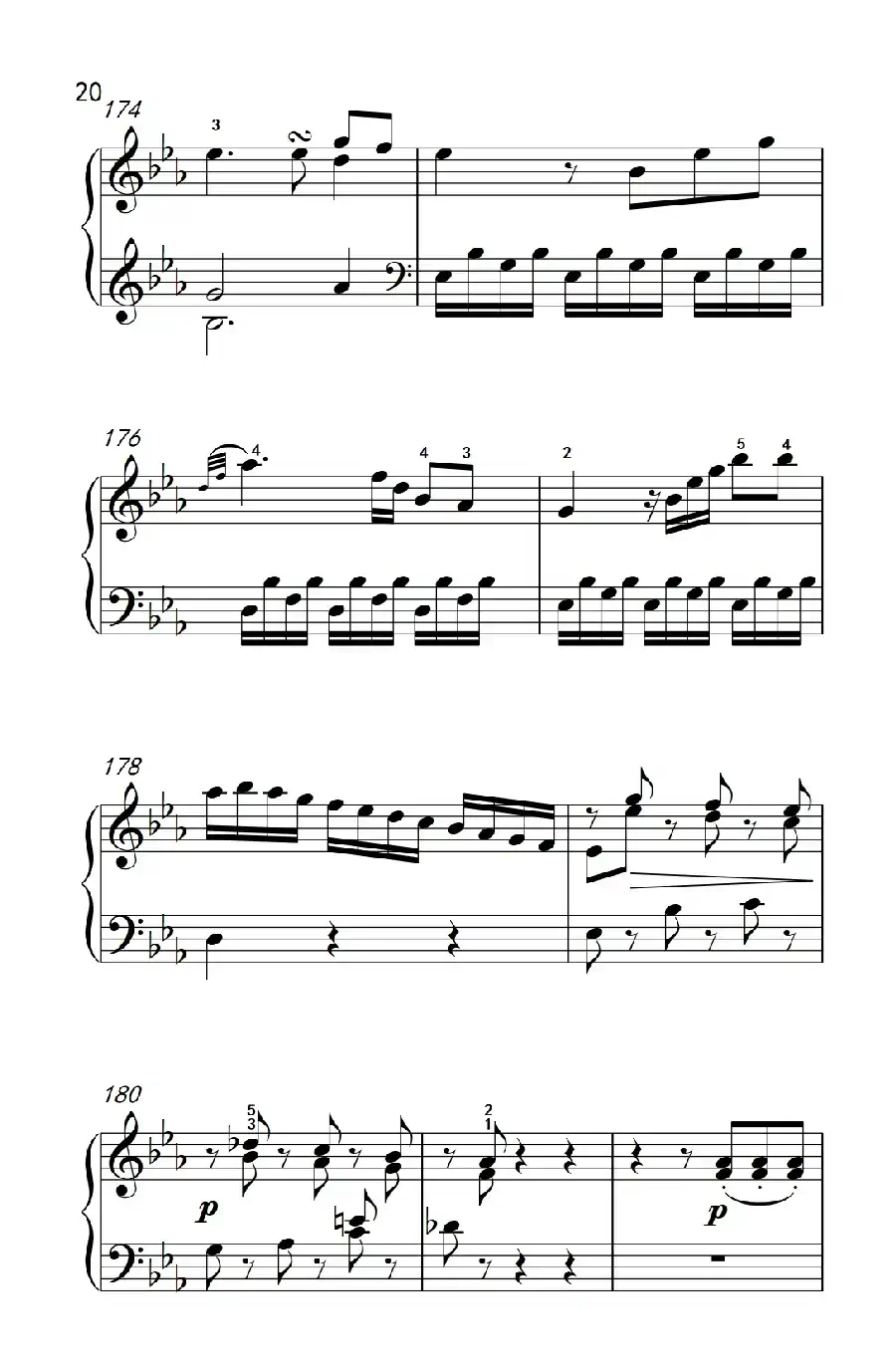 第八级2.♭E大调奏鸣曲 第一乐章 Hob.XVI 49（中央音乐学院 钢琴（业余）考级教程 7-9级）