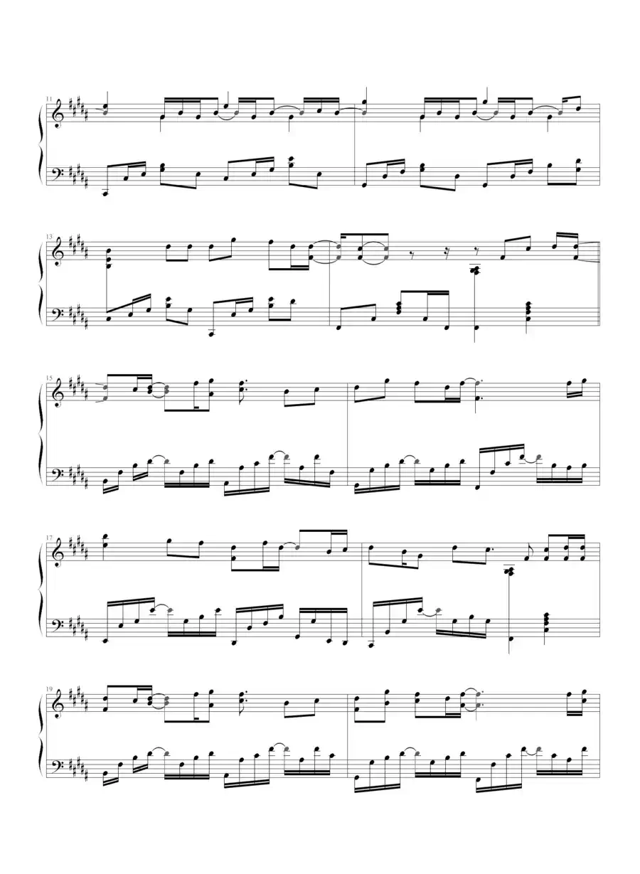 发如雪(《蛐蛐钢琴网》2个版本)